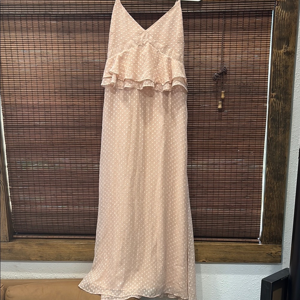 Gianni Bini Pink Ruffled Tiered Maxi Dress
